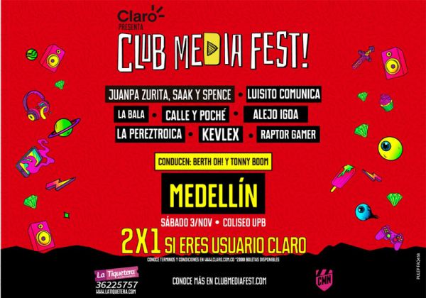 Pegajoso rebanada mordedura CLUB MEDIA FEST MEDELLÍN | La Tiquetera